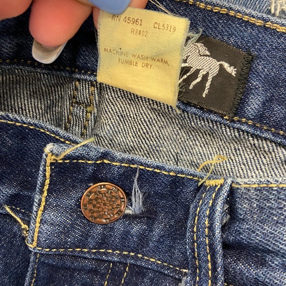 Vintage Silver Unicorn Dark Wash Straight Leg Jeans - Picture 13 of 14